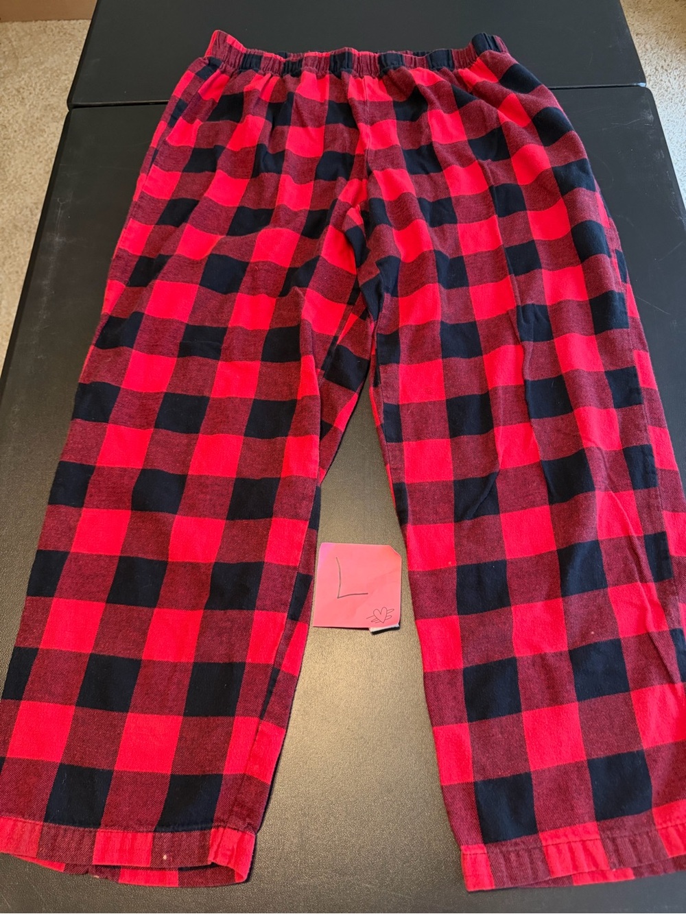 Men's Red and Black Buffalo Plaid Flannel Pajama Pants
